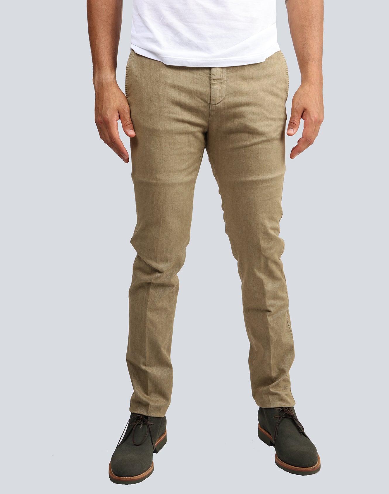 Beige Cotton Pants
