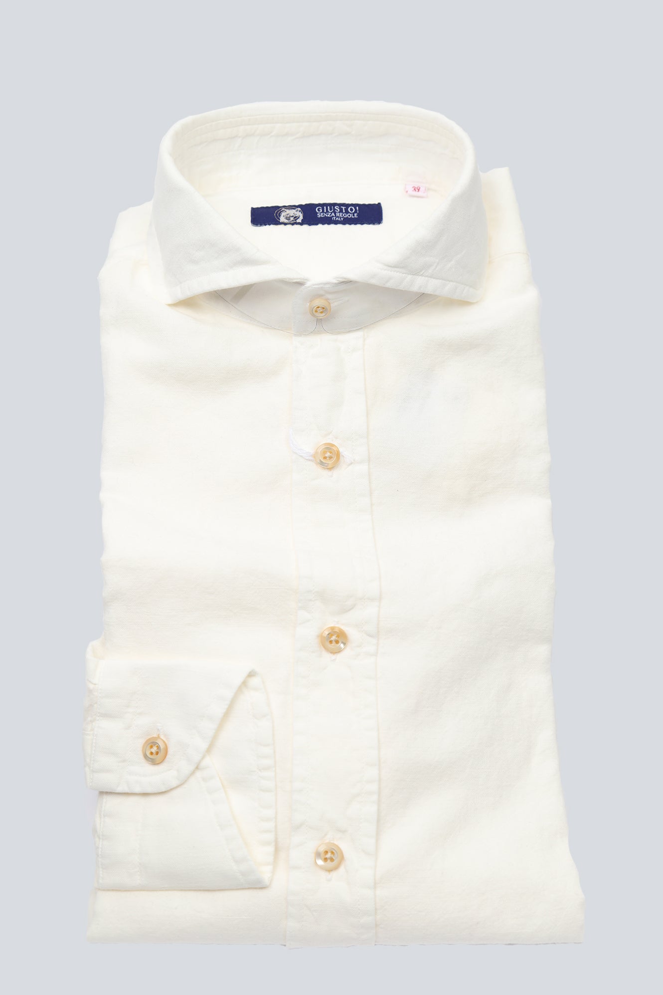 Off White Japanese Selvedge Cotton Shirt