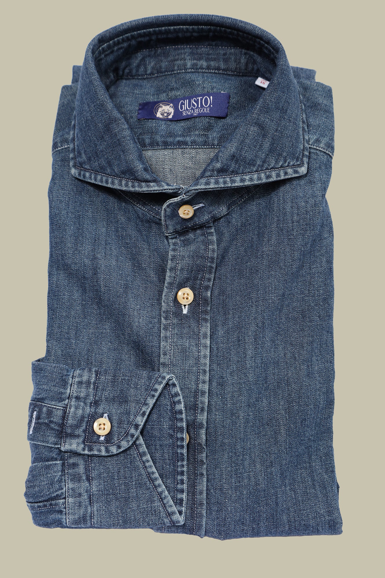 Medium Blue Selvedge Denim Shirt