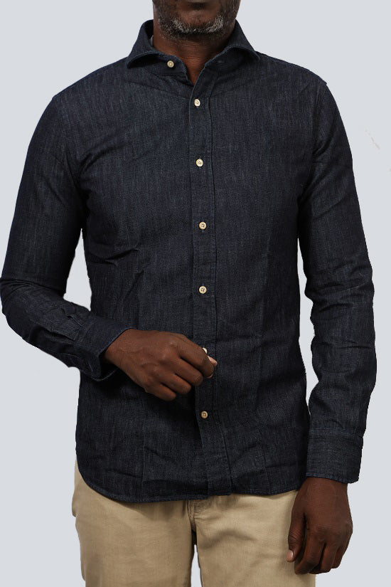 Dark Japanese Salvage Stone Washed Denim