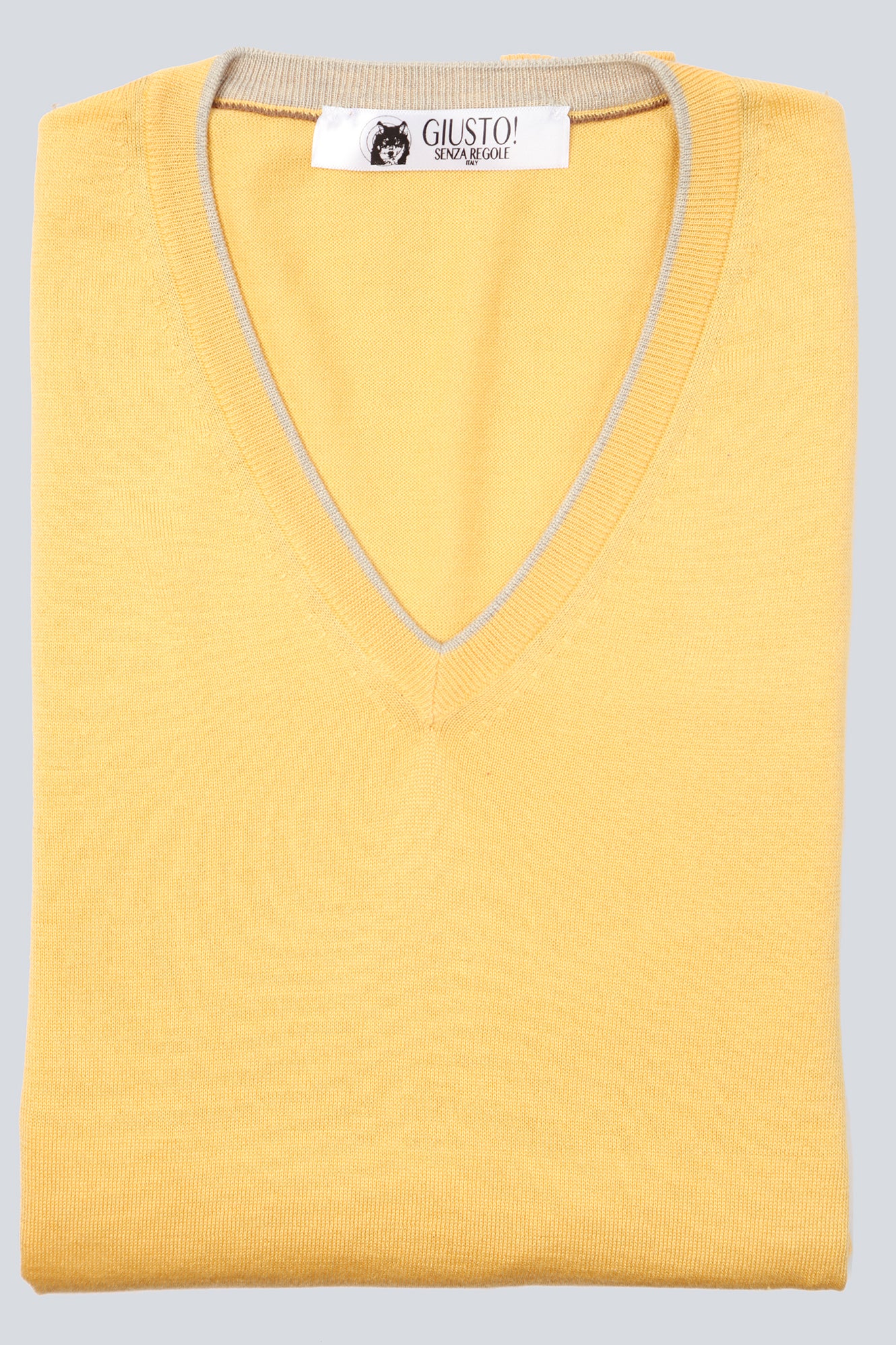 Jasmine Yellow V-Neck Cashmere Sweater