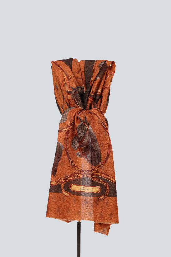 Orange Wool Scarf