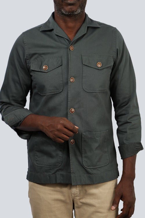 Green Khaki Safari Jacket